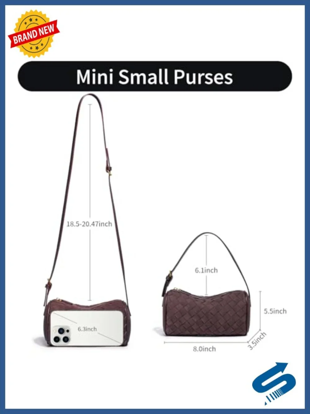 Mini Crossbody Bag Suede Woven Shoulder Hobo Purse